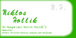 miklos hollik business card